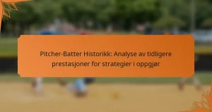 Pitcher-Batter Historikk: Analyse av tidligere prestasjoner for strategier i oppgjør